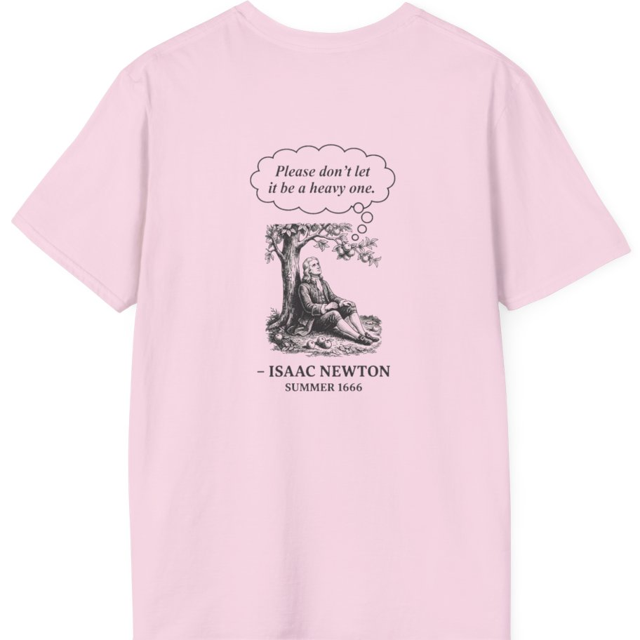 Newton Gravity Anxiety Back Print T-Shirt - Light Pink back