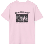 Spanish Armada Fire Ships Back Print T-Shirt - Light Pink back