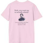 Mcclellan Antietam Attack Back Print T-Shirt - Light Pink back