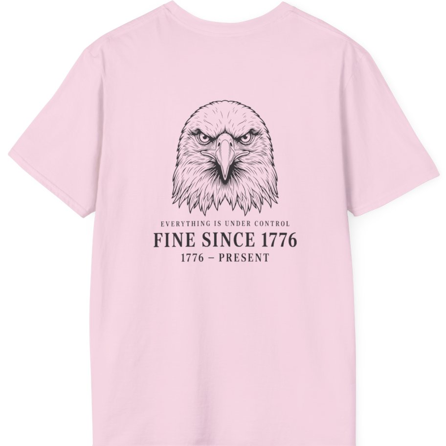 Stressed Eagle Fine Since Back Print T-Shirt - Light Pink back