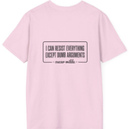Oscar Wilde Quote Back Print T-Shirt - Light Pink back