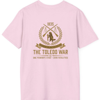 The Toledo War Michigan Volunteer Back Print T-Shirt - Light Pink back