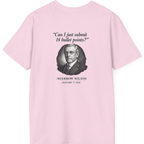 Woodrow Wilson Fourteen Points Procrastination Back Print T-Shirt - Light Pink back