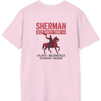 Sherman Deep South Tour Vintage Back Print T-Shirt - Light Pink back