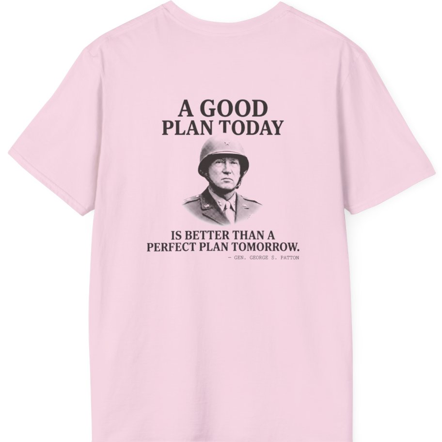 Patton Good Plan Back Print T-Shirt - Light Pink back