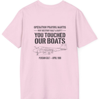 Operation Praying Mantis Back Print T-Shirt - Light Pink back