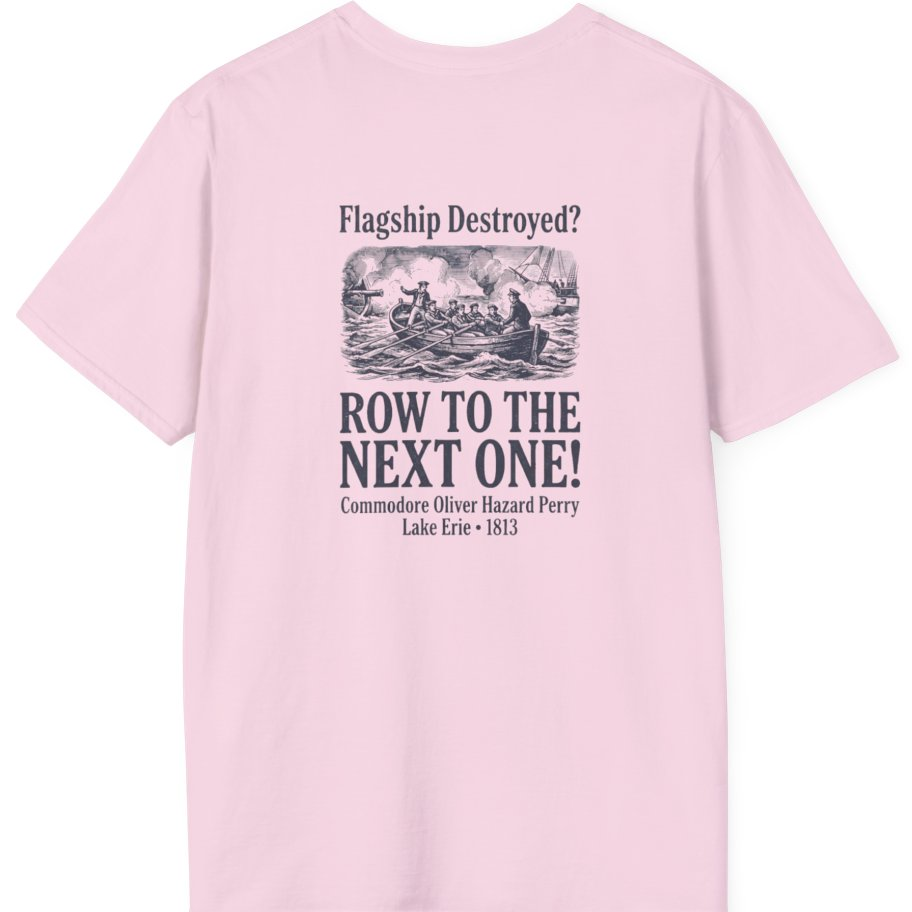 Row To The Next Ship Back Print T-Shirt - Light Pink back