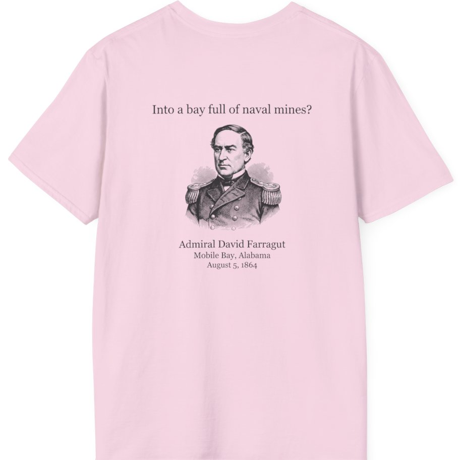 Mobile Bay Minefield Back Print T-Shirt - Light Pink back