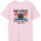 Pony Express Memorial Back Print T-Shirt - Light Pink back