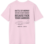 Battle of Midway Back Print T-Shirt - Light Pink back