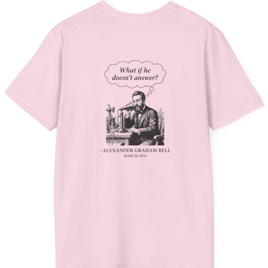 First Phone Call Panic Back Print T-Shirt - Light Pink back
