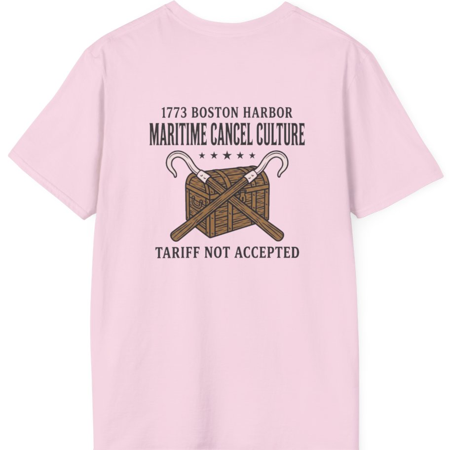 Maritime Cancel Culture Back Print T-Shirt - Light Pink back