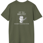 Et Tu Brute Back Print T-Shirt - Military Green back
