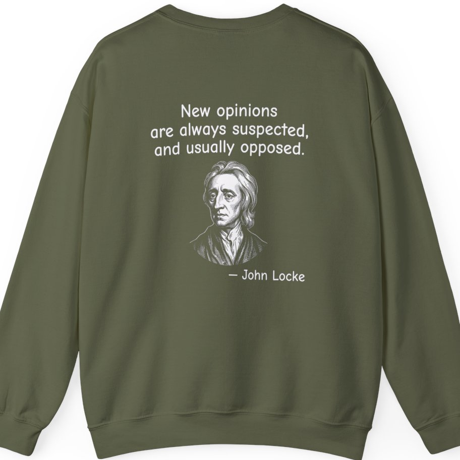 Locke New Opinions Back Print Sweatshirt - Military Green back