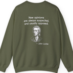 Locke New Opinions Back Print Sweatshirt - Military Green back