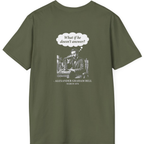 First Phone Call Panic Back Print T-Shirt - Military Green back
