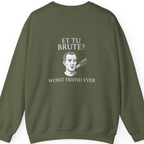 Et Tu Brute Back Print Sweatshirt - Military Green back
