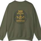 Spartans Thermopylae Back Print Sweatshirt - Military Green back