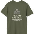 Well This Is Not Great Back Print T-Shirt - Military Green back