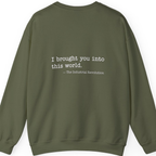 Industrial Revolution Quote Back Print Sweatshirt - Military Green back