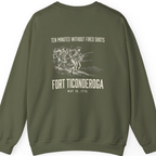 Fort Ticonderoga Ten Minutes Back Print Sweatshirt - Military Green back
