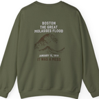 Boston The Great Molasses Flood Back Print Sweatshirt - Military Green back