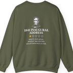 Inaugural Address Review Back Print Sweatshirt - Military Green back