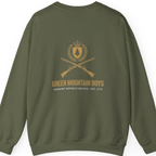 Green Mountain Boys Crest Back Print Sweatshirt - Military Green back