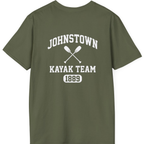 Johnstown Kayak Team Back Print T-Shirt - Military Green back