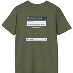 Texas Independence Group Chat Back Print T-Shirt - Military Green back