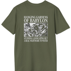 Hanging Gardens Landscaping Back Print T-Shirt - Military Green back