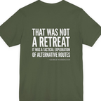 Washington Strategic Relocation Back Print Premium Tee - Military Green back