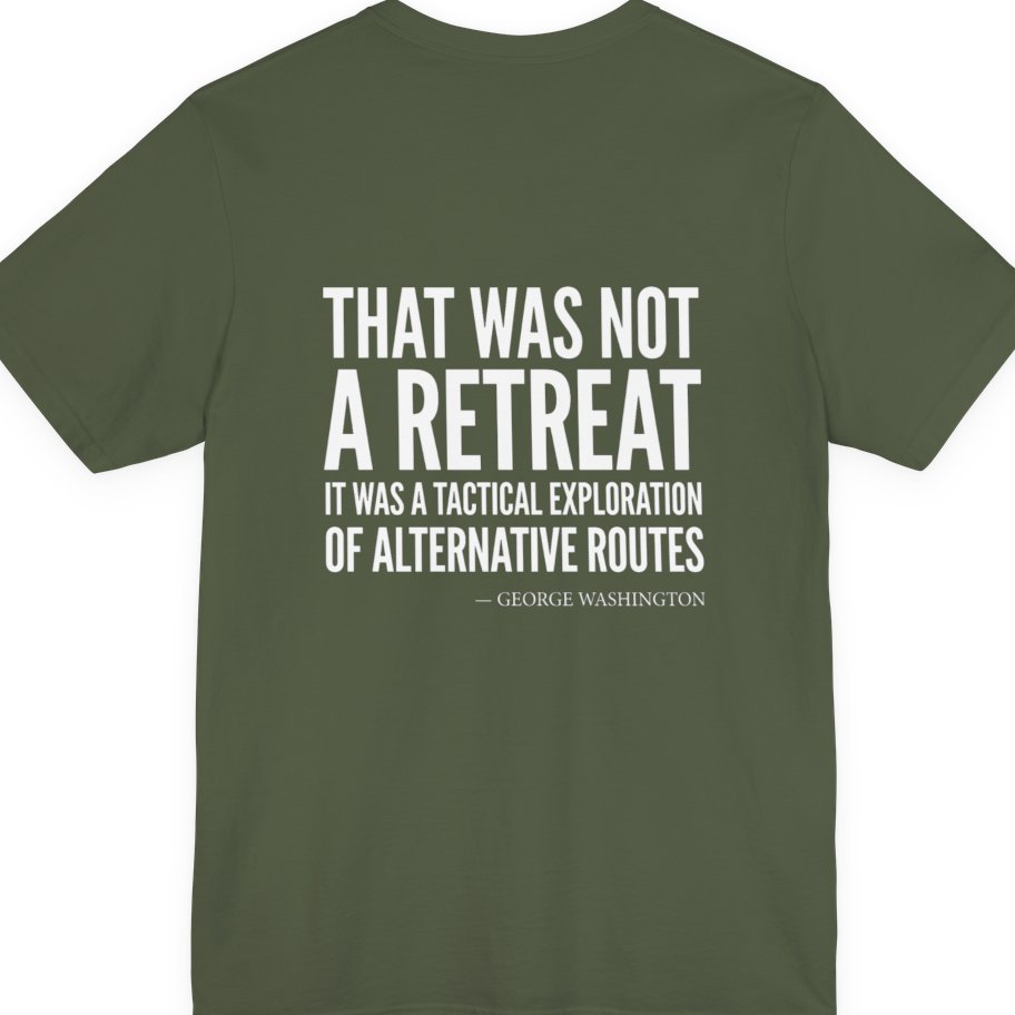 Washington Strategic Relocation Back Print Premium Tee - Military Green back
