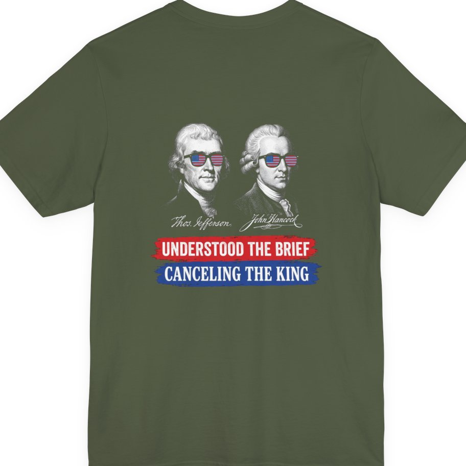 Jefferson Hancock Canceling The King Back Print Premium Tee - Military Green back