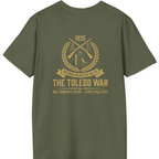 The Toledo War Michigan Volunteer Back Print T-Shirt - Military Green back