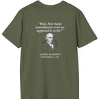 Madison Bill of Rights Deadline Back Print T-Shirt - Military Green back