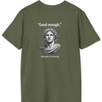 Alexander The Average Good Enough Back Print T-Shirt - Military Green back