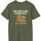 Boston Molasses Flood Tour Back Print T-Shirt - Military Green back