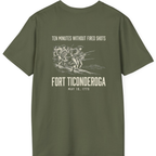 Fort Ticonderoga Ten Minutes Back Print T-Shirt - Military Green back