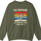 Public Payphone Memorial Back Print Sweatshirt - Military Green back