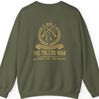 The Toledo War Michigan Volunteer Back Print Sweatshirt - Military Green back