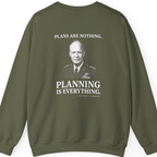 Eisenhower Planning Everything Back Print Sweatshirt - Military Green back