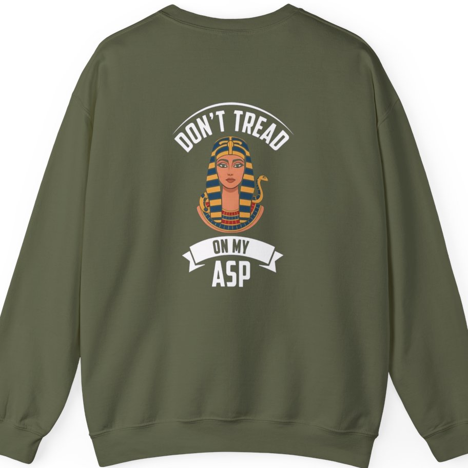 Cleopatra Asp Back Print Sweatshirt - Military Green back
