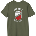 Red Tails 332nd Fighter Group Back Print T-Shirt - Military Green back