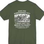 Not Yet Begun To Fight Back Print Premium Tee - Military Green back