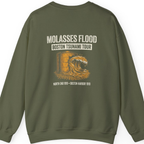 Boston Molasses Flood Tour Back Print Sweatshirt - Military Green back