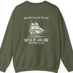 Battle of Lake Erie Back Print Sweatshirt - Military Green back