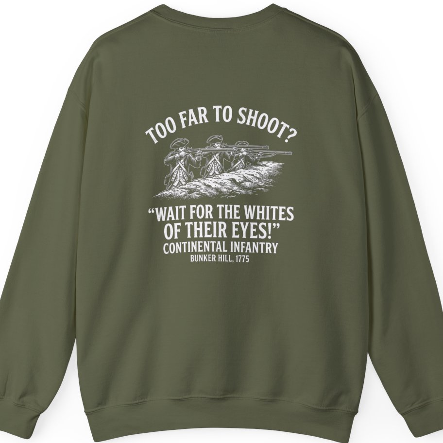 Whites of Their Eyes Bunker Back Print Sweatshirt - Military Green back