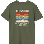 Public Payphone Memorial Back Print T-Shirt - Military Green back