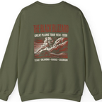 Black Blizzard Dust Tour Back Print Sweatshirt - Military Green back